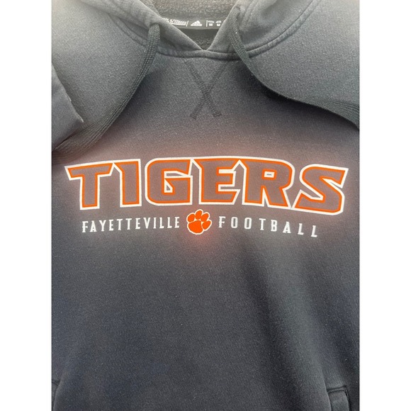 Tigers Adidas hoodie Fayetteville football Mens M black sweatshirt medium hood - Picture 6 of 14
